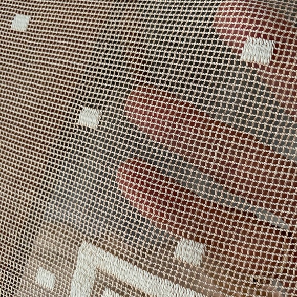 VTG 1930s Sheer Tablecloth Large Rectangle 65.5 x 79" - Picture 9 of 9